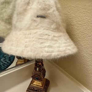 Kangol Furry Bucket Hat in Cream